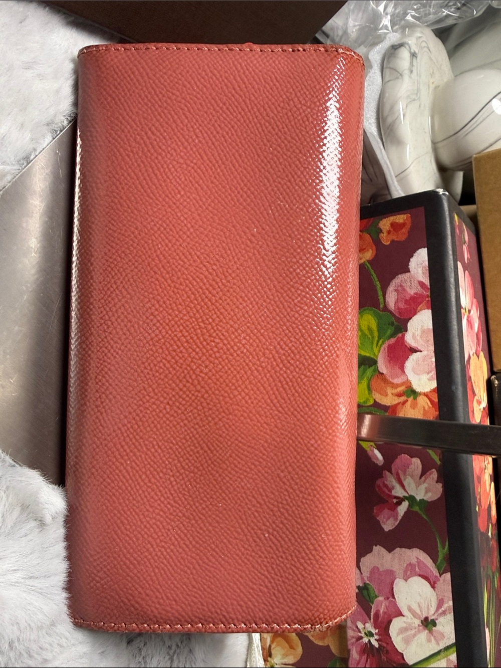 Burberry Coral-Pink Leather Continental Wallet - Picture 3 of 11